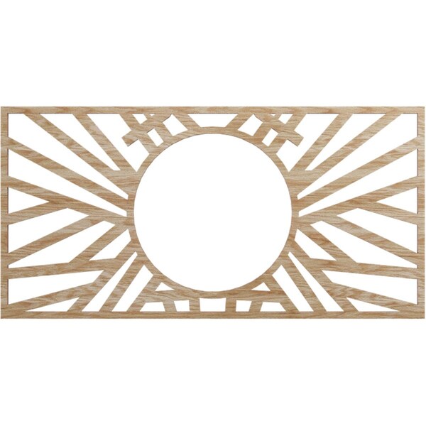 Ekena Millwork Hoover Wood Fretwork Pierced Ceiling Medallion, Red Oak, 20"W x 10"H x 7 3/8"ID x 1/4"T CMWP20X10X0250HORO - main